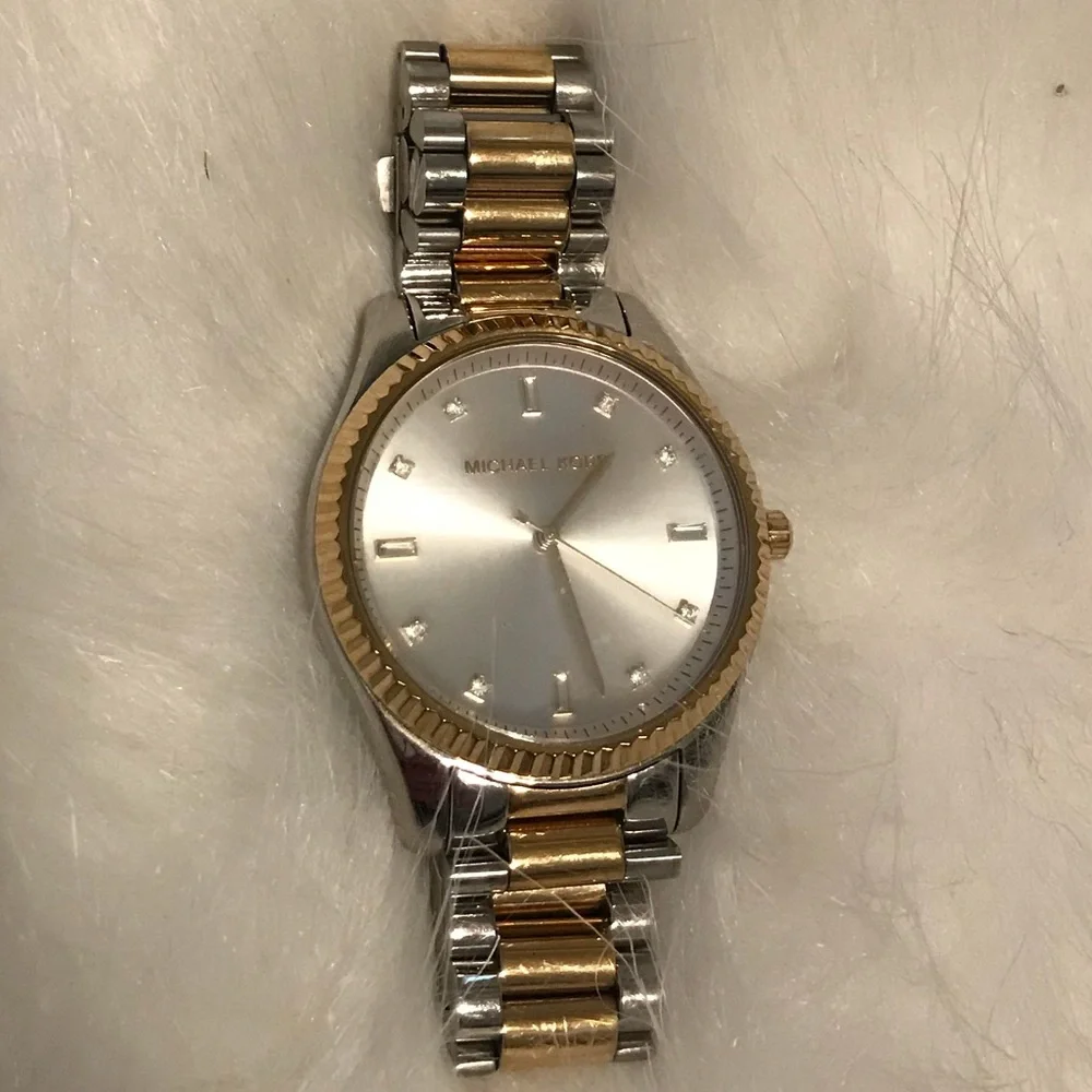 Michael Kors Stainless Steel | Gold Plated Watch With Crystals | Extra Links EUC